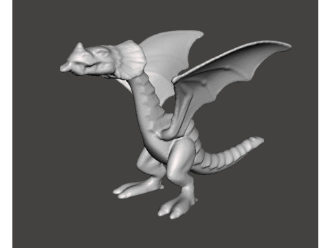 RED DRAGON 90s MEDIEVAL PLASTIC FIGURE MODEL WILDLIFE HQ VINTAGE 3D 打印模型