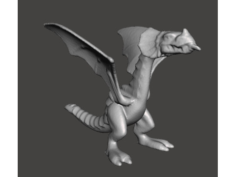 RED DRAGON 90s MEDIEVAL PLASTIC FIGURE MODEL WILDLIFE HQ VINTAGE Model Cetak 3D