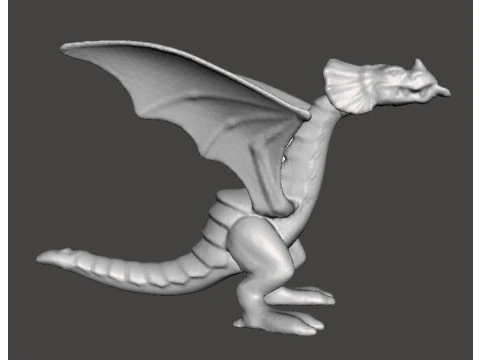 RED DRAGON 90s MEDIEVAL PLASTIC FIGURE MODEL WILDLIFE HQ VINTAGE 3D Print Model