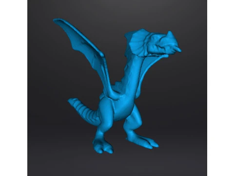 RED DRAGON 90s MEDIEVAL PLASTIC FIGURE MODEL WILDLIFE HQ VINTAGE 3D Print Model