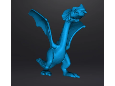 RED DRAGON 90s MEDIEVAL PLASTIC FIGURE MODEL WILDLIFE HQ VINTAGE 3D Print Model