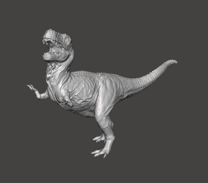 TYRANNOSAURUS REX 130 SCALE FIGURE STATUE MODEL DINOSAUR WILDLIFE 3D 프린트 모델 .c4d .max .obj .3ds .fbx .stl .blend
