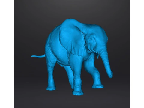 ELEPHANT CALF REALISTIC FIGURE MODEL ANIMAL CREATURE WILDLIFE 3D Print Model