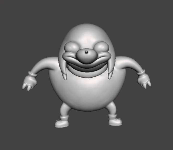 MODEL FIGURKI UGANDAN KNUCKLES MEM SONIC Model do druku 3D .c4d .max .obj .3ds .fbx .stl .blend 