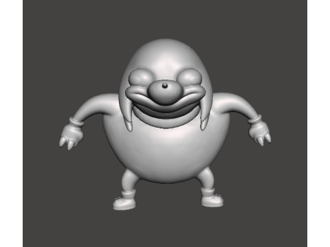 UGANDAN KNUCKLES FIGURE MODEL MEME SONIC STATUE 3D Print Model