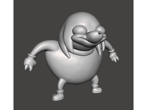 UGANDAN KNUCKLES FIGURE MODEL MEME SONIC STATUE 3D 打印模型