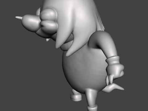 UGANDAN KNUCKLES FIGURE MODEL MEME SONIC STATUE 3D 打印模型