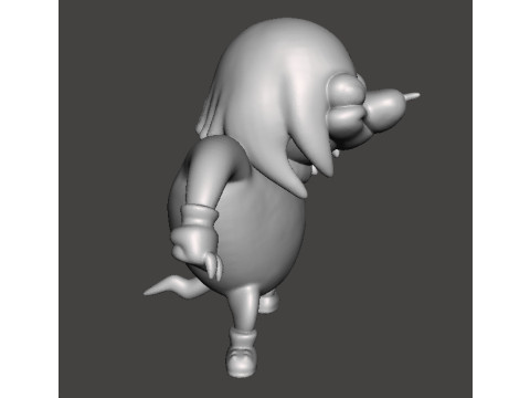 UGANDAN KNUCKLES FIGURE MODEL MEME SONIC STATUE 3D 打印模型