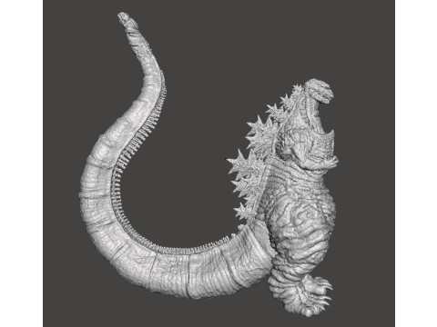 SHIN GODZILLA KAIJU MONSTER MINIATURE MODEL GAMES RPG DND 3D प्रिंट मॉडल