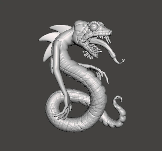 YIG FATHER OF SERPENTS MONSTER MINIATURE MODEL FANTASY GAMES RPG DND 3D Print Model .c4d .max .obj .3ds .fbx .stl .blend 