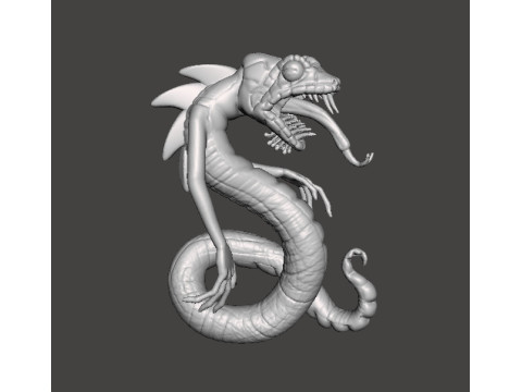 YIG FATHER OF SERPENTS MONSTER MINIATURE MODEL FANTASY GAMES RPG DND 3D 打印模型