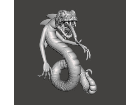 YIG FATHER OF SERPENTS MONSTER MINIATURE MODEL FANTASY GAMES RPG DND Modèles 3D en vedette