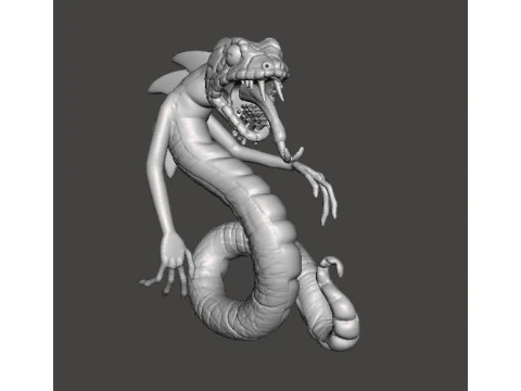 YIG FATHER OF SERPENTS MONSTER MINIATURE MODEL FANTASY GAMES RPG DND 3D Print Model