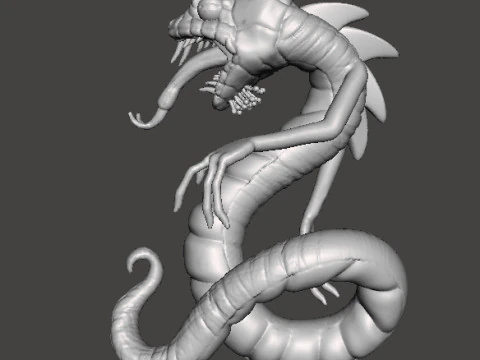 YIG FATHER OF SERPENTS MONSTER MINIATURE MODEL FANTASY GAMES RPG DND 3D Print Model