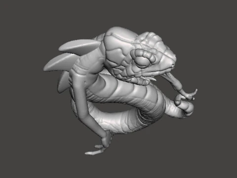 YIG FATHER OF SERPENTS MONSTER MINIATURE MODEL FANTASY GAMES RPG DND 3D Print Model
