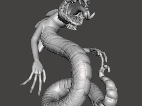 YIG FATHER OF SERPENTS MONSTER MINIATURE MODEL FANTASY GAMES RPG DND Modèles 3D en vedette