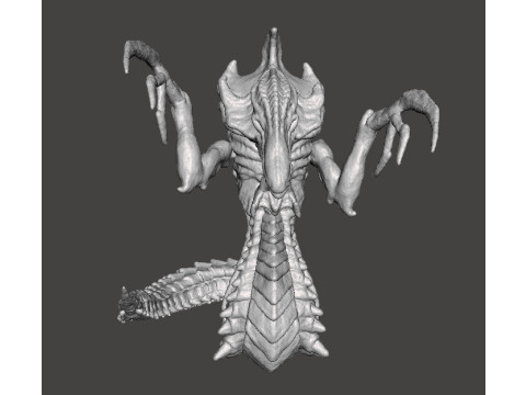 HYDRALISK ATTACK MINIATURE MODEL FIGURE FOR SCIFI GAMES RPG DND 3D 프린트 모델
