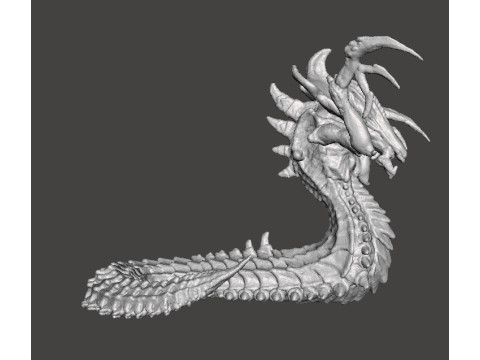 HYDRALISK ATTACK MINIATURE MODEL FIGURE FOR SCIFI GAMES RPG DND 3D 프린트 모델