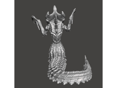 HYDRALISK ATTACK MINIATURE MODEL FIGURE FOR SCIFI GAMES RPG DND 3D 프린트 모델