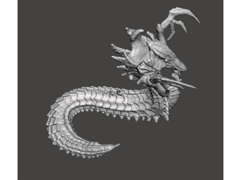 HYDRALISK ATTACK MINIATURE MODEL FIGURE FOR SCIFI GAMES RPG DND 3D 프린트 모델
