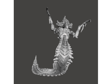 HYDRALISK ATTACK MINIATURE MODEL FIGURE FOR SCIFI GAMES RPG DND 3D 프린트 모델