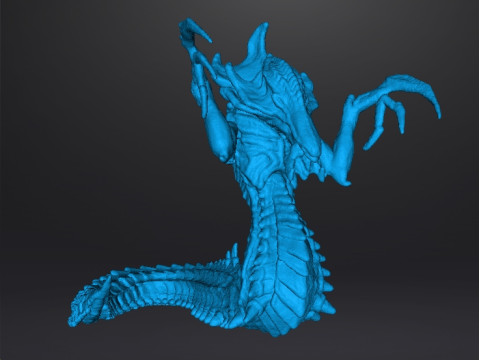 HYDRALISK ATTACK MINIATURE MODEL FIGURE FOR SCIFI GAMES RPG DND 3D 프린트 모델
