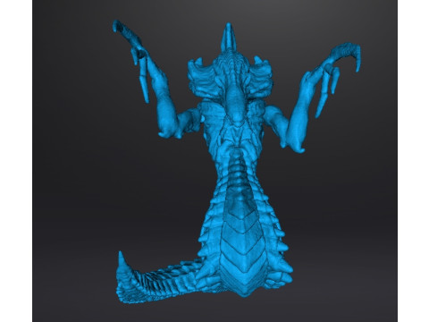 HYDRALISK ATTACK MINIATURE MODEL FIGURE FOR SCIFI GAMES RPG DND 3D 프린트 모델