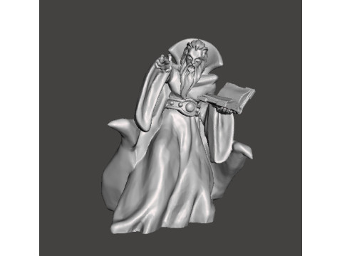 ZORGON EVIL WIZARD MINIATURE MODEL FOR FANTASY GAMES RPG DND 3D Принт Модель