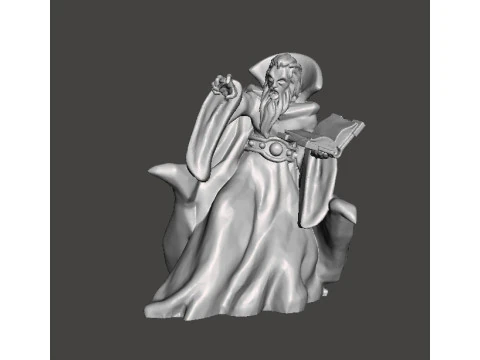 ZORGON EVIL WIZARD MINIATURE MODEL FOR FANTASY GAMES RPG DND 3D Print Model