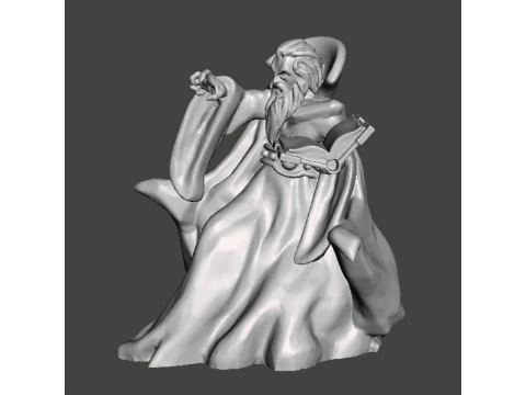 ZORGON EVIL WIZARD MINIATURE MODEL FOR FANTASY GAMES RPG DND 3D Print Model