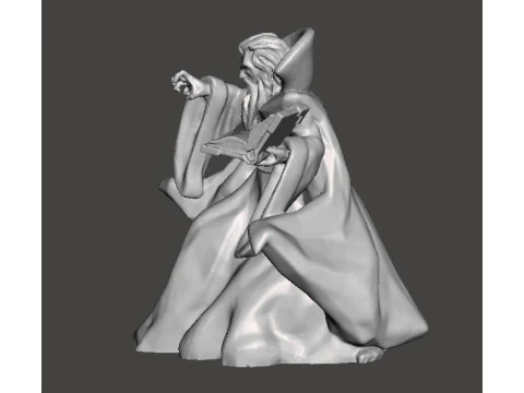 ZORGON EVIL WIZARD MINIATURE MODEL FOR FANTASY GAMES RPG DND 3D Print Model