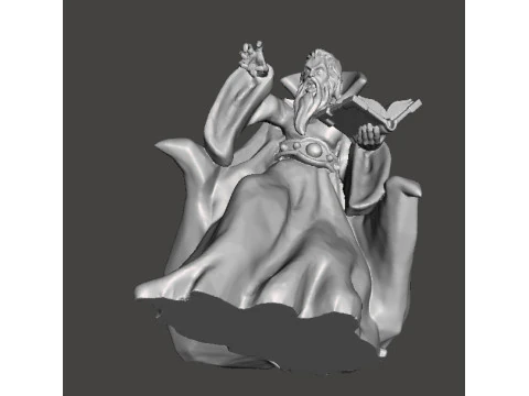 ZORGON EVIL WIZARD MINIATURE MODEL FOR FANTASY GAMES RPG DND 3D Print Model