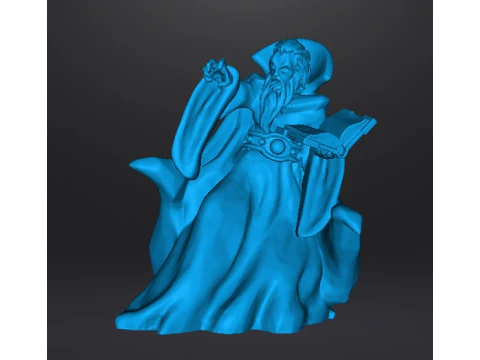 ZORGON EVIL WIZARD MINIATURE MODEL FOR FANTASY GAMES RPG DND 3D Print Model