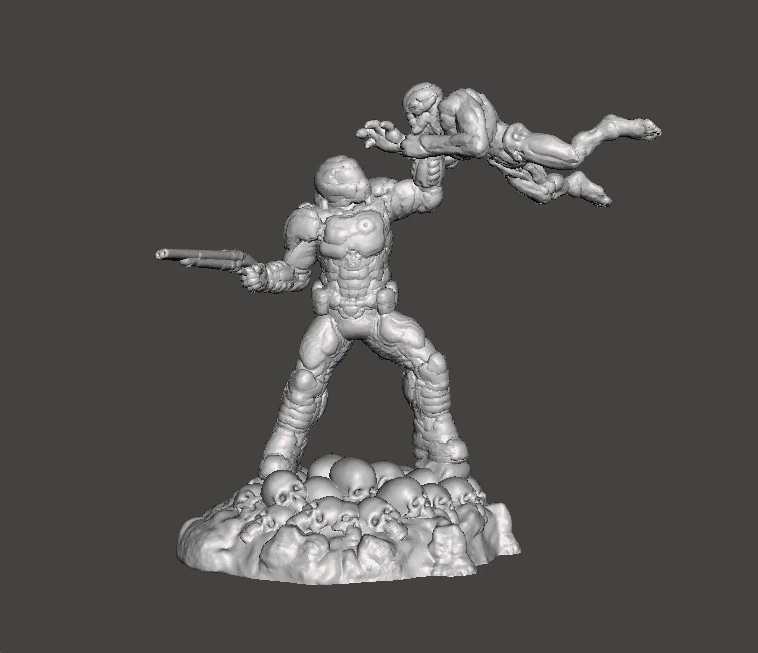 SLAYER COVER ART MINIATURE MODEL FIGURE FOR SCIFI GAMES RPG DND 3D Print Model .c4d .max .obj .3ds .fbx .stl .blend 