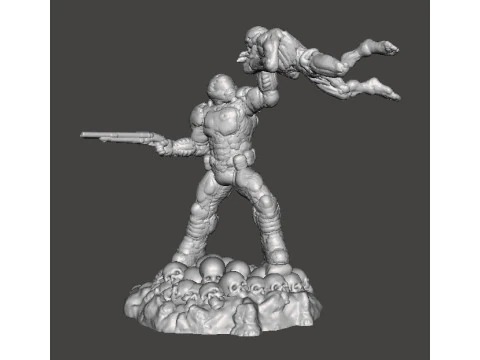 SLAYER COVER ART MINIATURE MODEL FIGURE FOR SCIFI GAMES RPG DND 3D Print Model