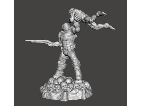 SLAYER COVER ART MINIATURE MODEL FIGURE FOR SCIFI GAMES RPG DND 3D Print Model