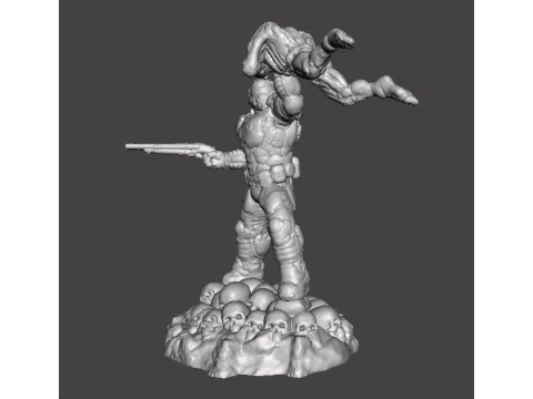 SLAYER COVER ART MINIATURE MODEL FIGURE FOR SCIFI GAMES RPG DND 3D Print Model