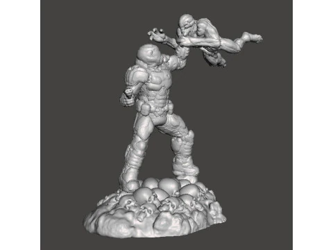 SLAYER COVER ART MINIATURE MODEL FIGURE FOR SCIFI GAMES RPG DND 3D Print Model