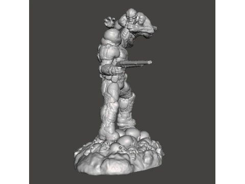 SLAYER COVER ART MINIATURE MODEL FIGURE FOR SCIFI GAMES RPG DND 3D Print Model