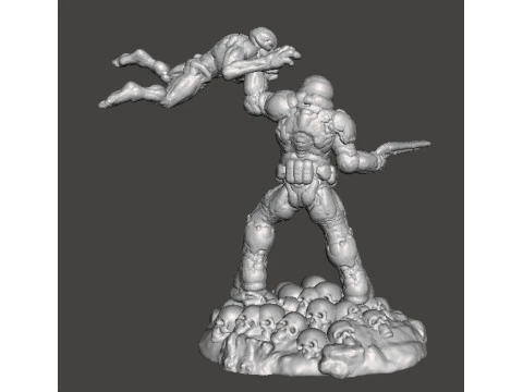 SLAYER COVER ART MINIATURE MODEL FIGURE FOR SCIFI GAMES RPG DND 3D Print Model