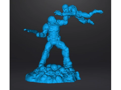 SLAYER COVER ART MINIATURE MODEL FIGURE FOR SCIFI GAMES RPG DND 3D Print Model