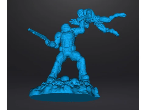 SLAYER COVER ART MINIATURE MODEL FIGURE FOR SCIFI GAMES RPG DND 3D Print Model