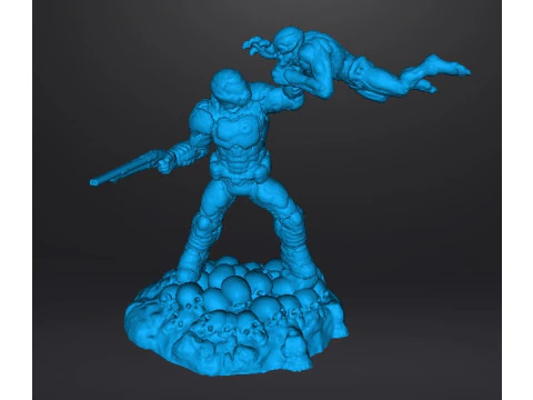 SLAYER COVER ART MINIATURE MODEL FIGURE FOR SCIFI GAMES RPG DND 3D Print Model