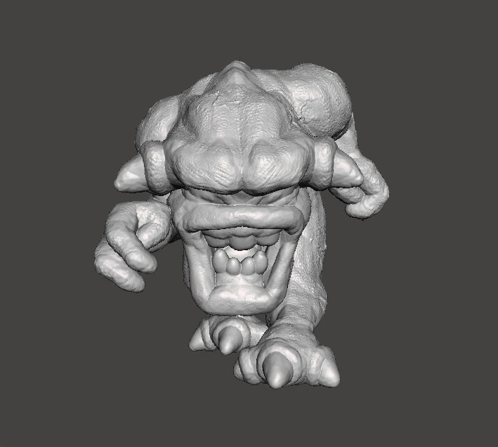 FIGURA MODELLO CLASSICO IN MINIATURA DEL DEMONE ROSA PER GIOCHI FANTASY O SCIFI RPG DND Modello di stampa 3D .c4d .max .obj .3ds .fbx .stl .blend 