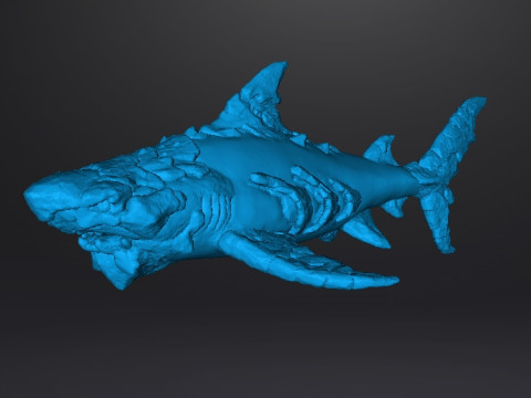 STONE SHARK MINIATURE MODEL FIGURE FOR FANTASY GAMES RPG DND 3D प्रिंट मॉडल