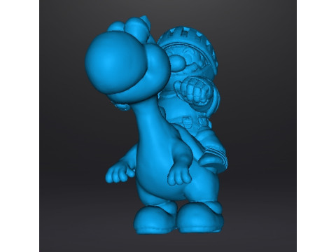 MARIO KNIGHT ON YOSHI MINIATURE MODEL FANTASY GAMES RPG DND Modelo de Impressão 3D