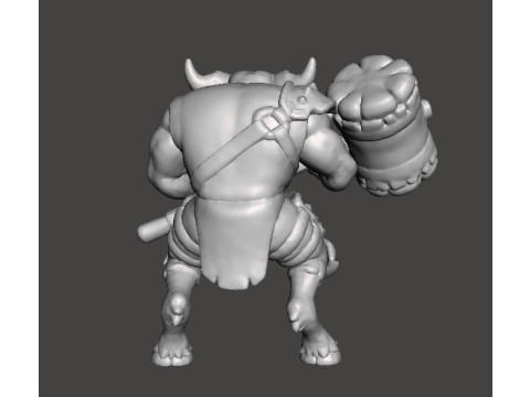 RHINOTAUR WARRIOR MINIATURE MODEL FANTASY GAMES RPG DND 3Dプリントモデル