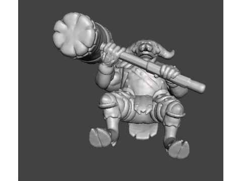 RHINOTAUR WARRIOR MINIATURE MODEL FANTASY GAMES RPG DND 3Dプリントモデル