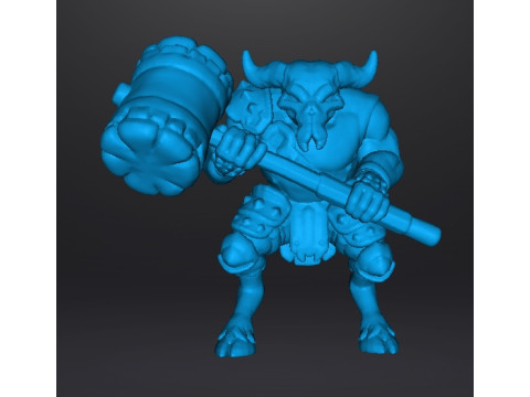 RHINOTAUR WARRIOR MINIATURE MODEL FANTASY GAMES RPG DND 3Dプリントモデル