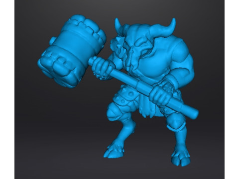 RHINOTAUR WARRIOR MINIATURE MODEL FANTASY GAMES RPG DND 3Dプリントモデル